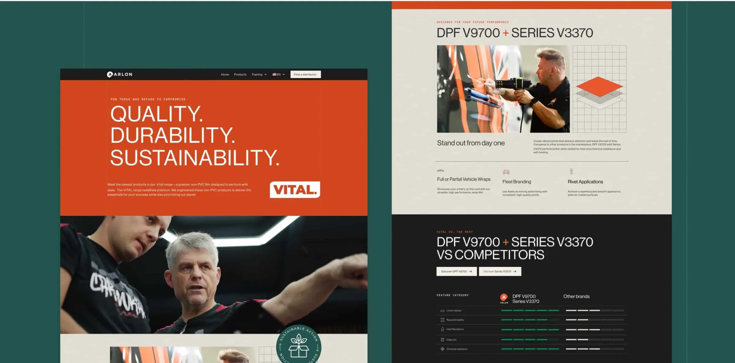 Arlon Graphics project by 500 Designs: UI/UX Design, Web Development, Logo Design
