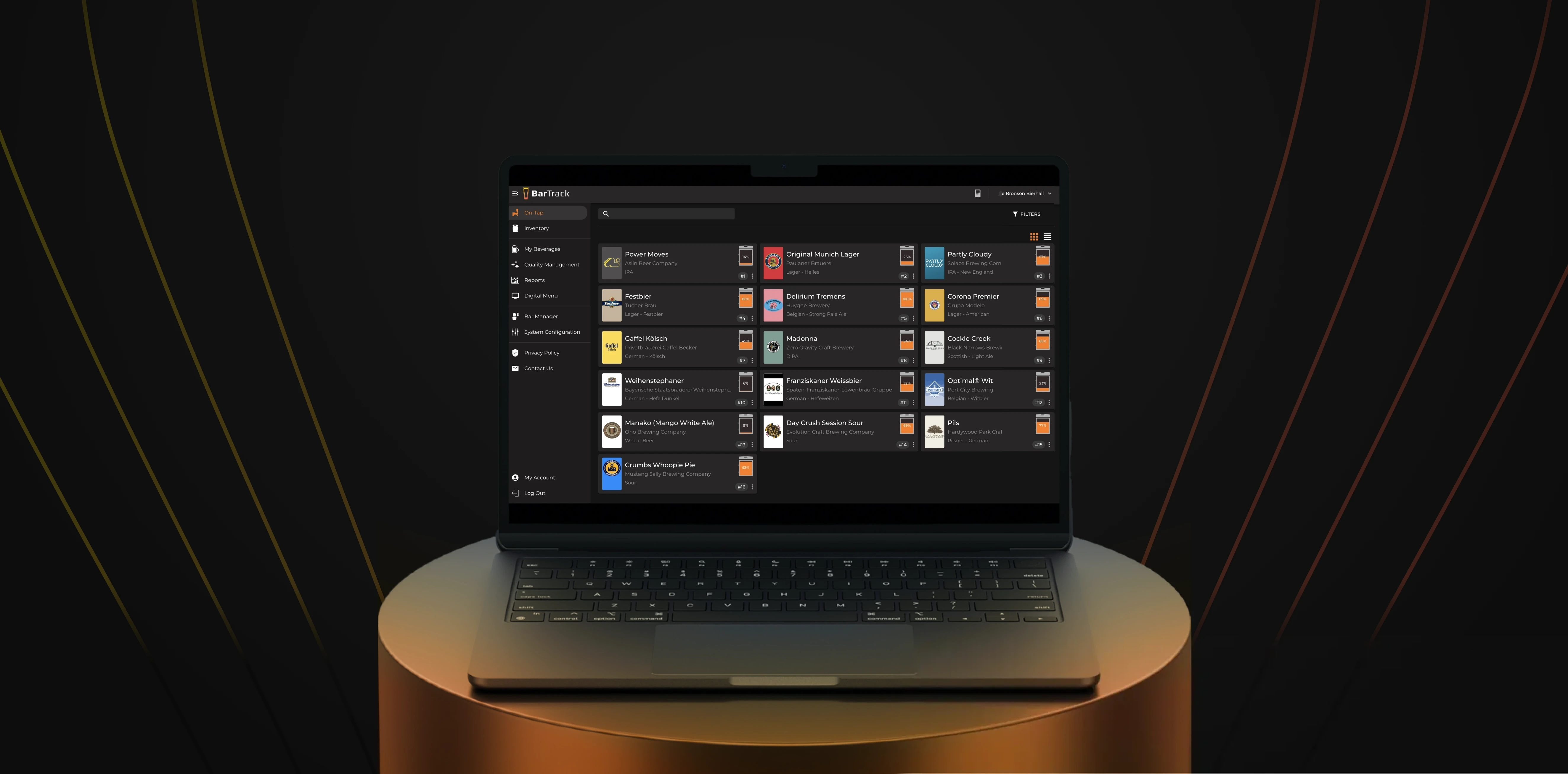 BarTrack project by 500 Designs: Branding, UI Design