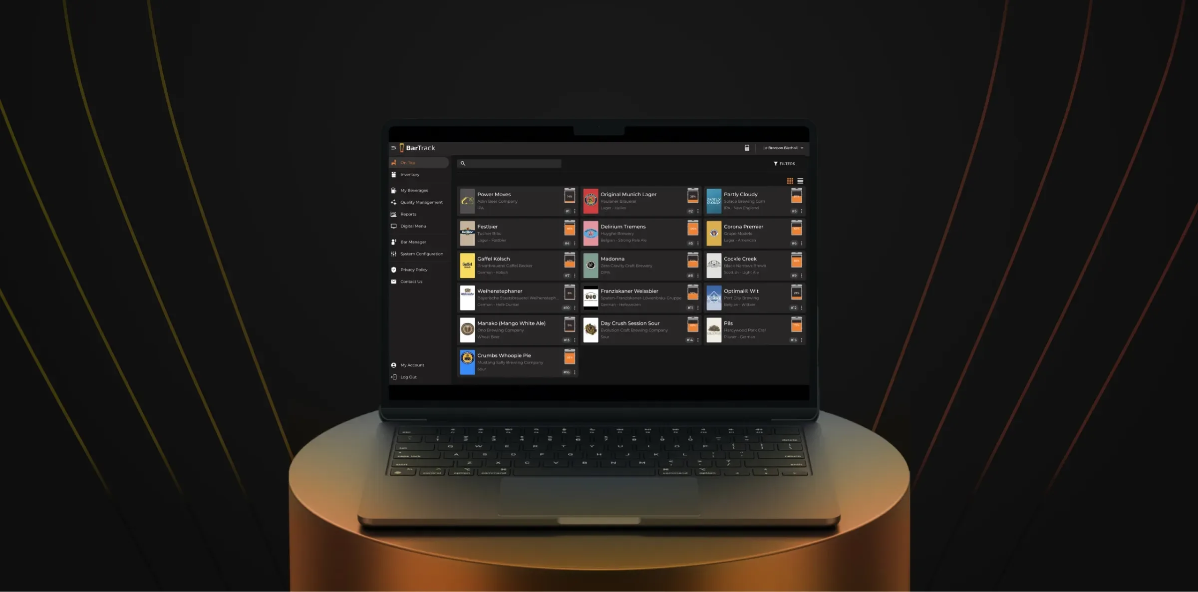 BarTrack project by 500 Designs: Branding, UI Design