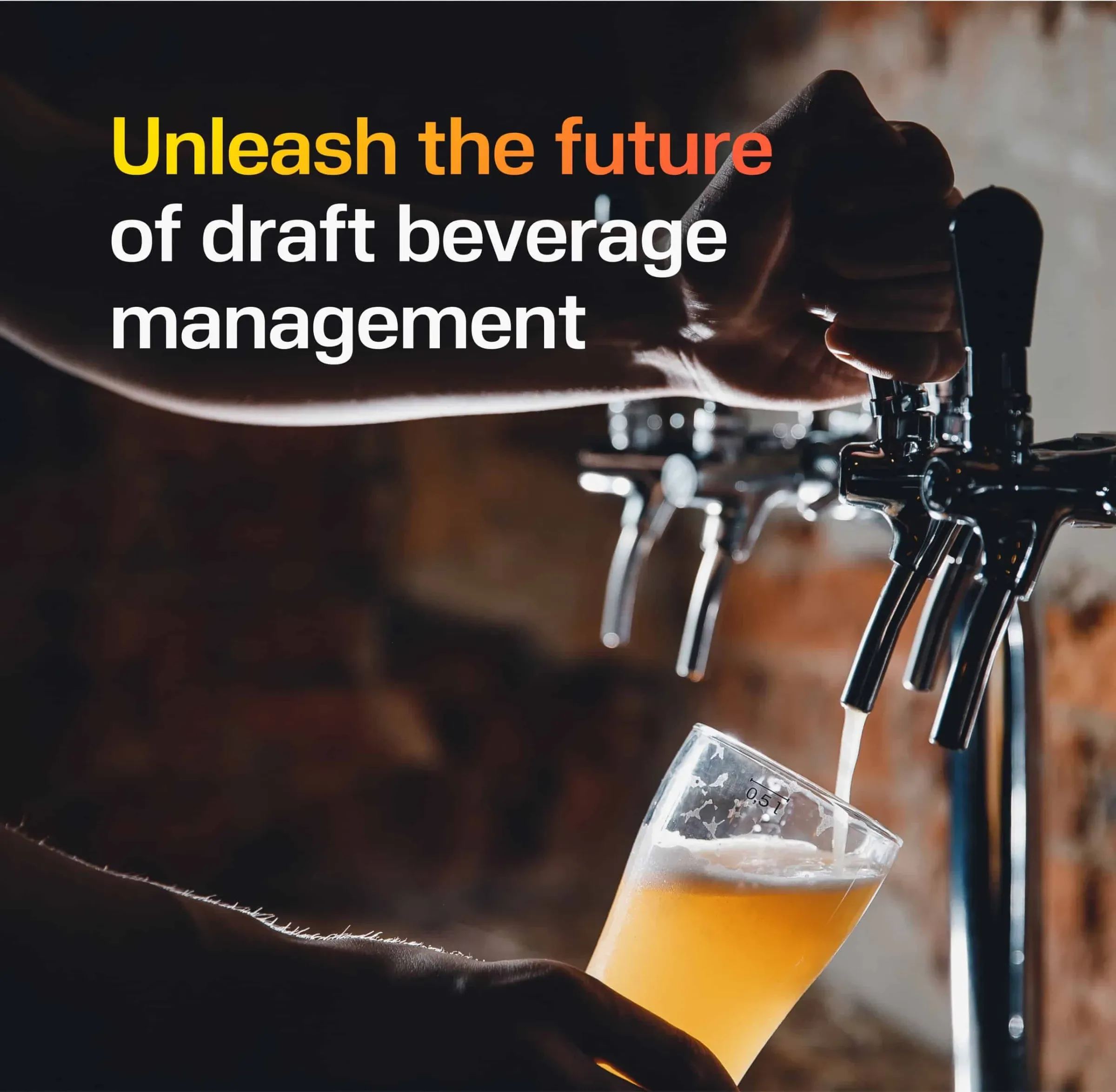 A promotional image for draft beverage management