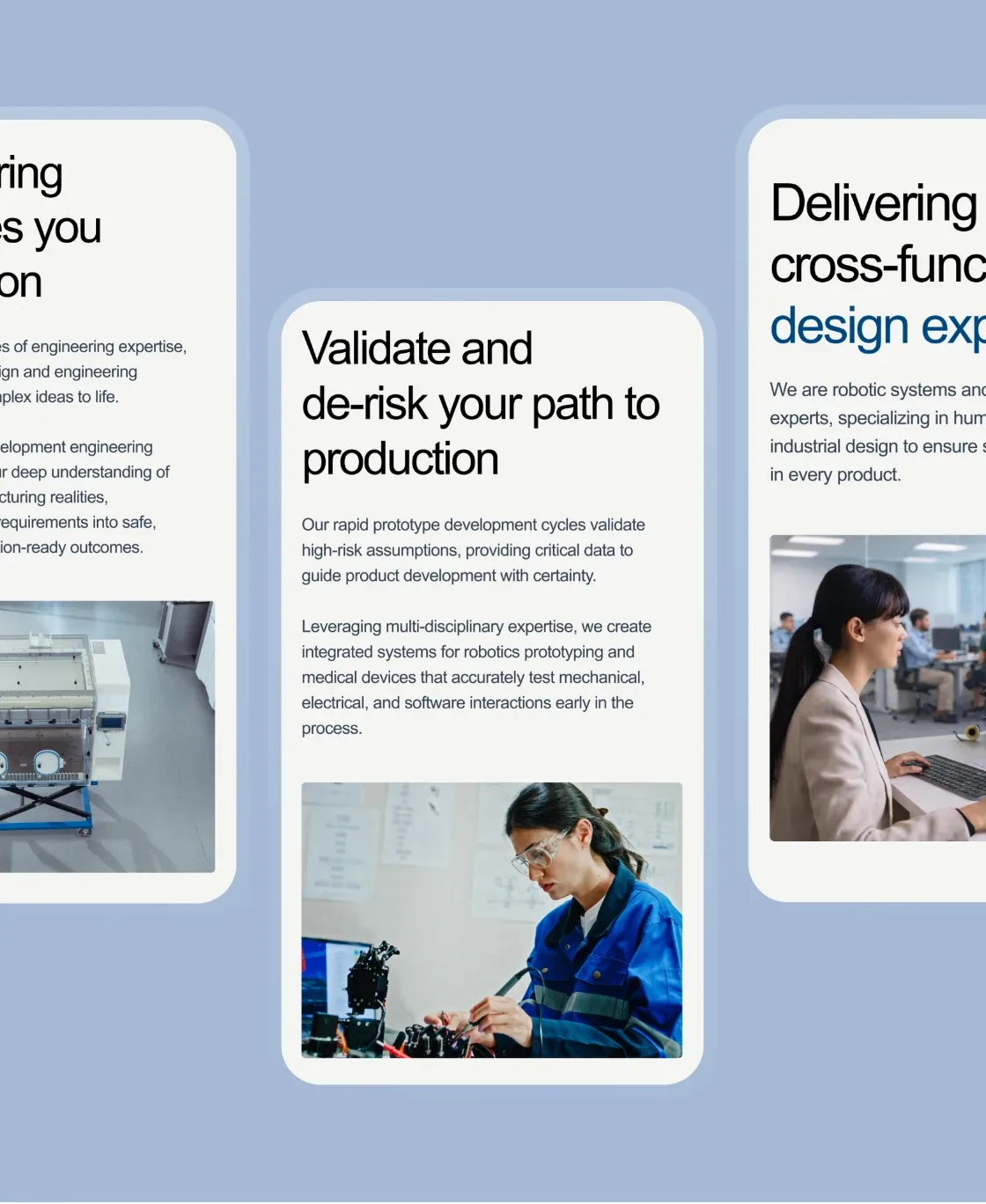 Goddard mobile pages about validating and de-risking the path to production