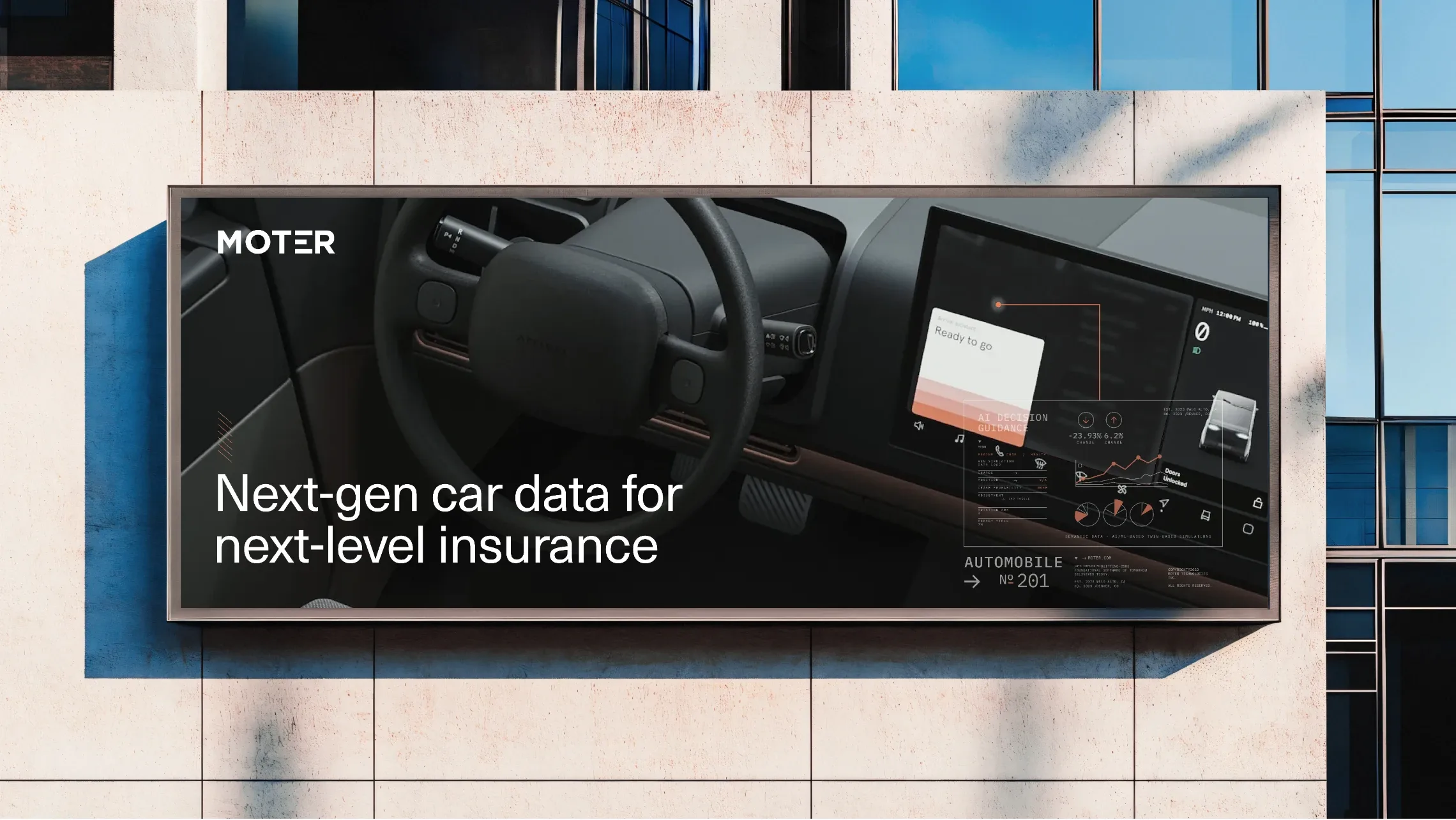 MOTER billboard: “Next-gen car data for next-level insurance”