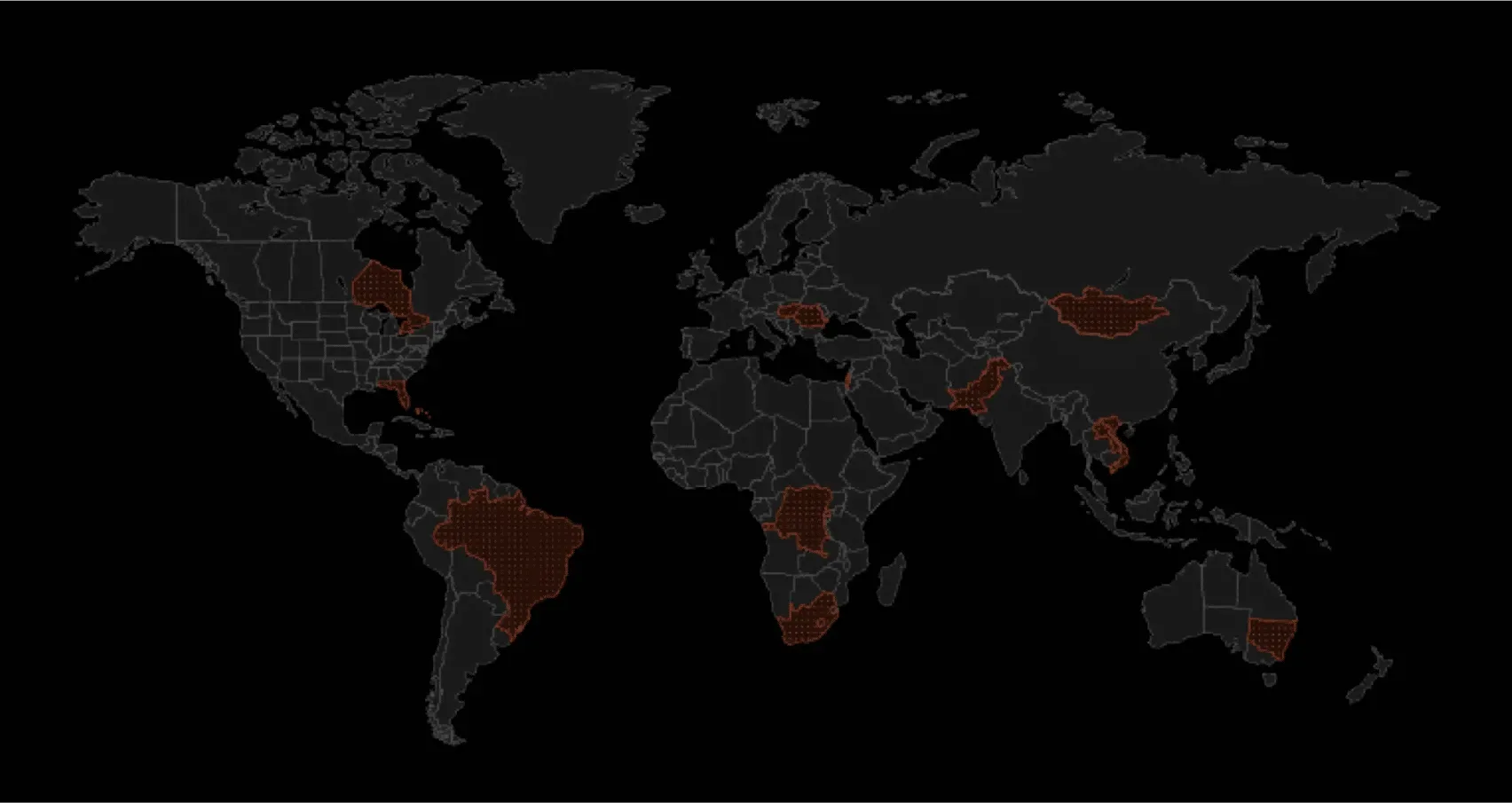Platform Life Sciences black world map
