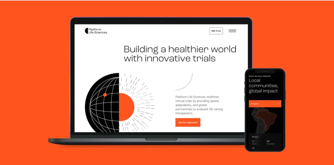Platform Life Sciences project by 500 Designs: Strategy, Branding, Website Design, Development