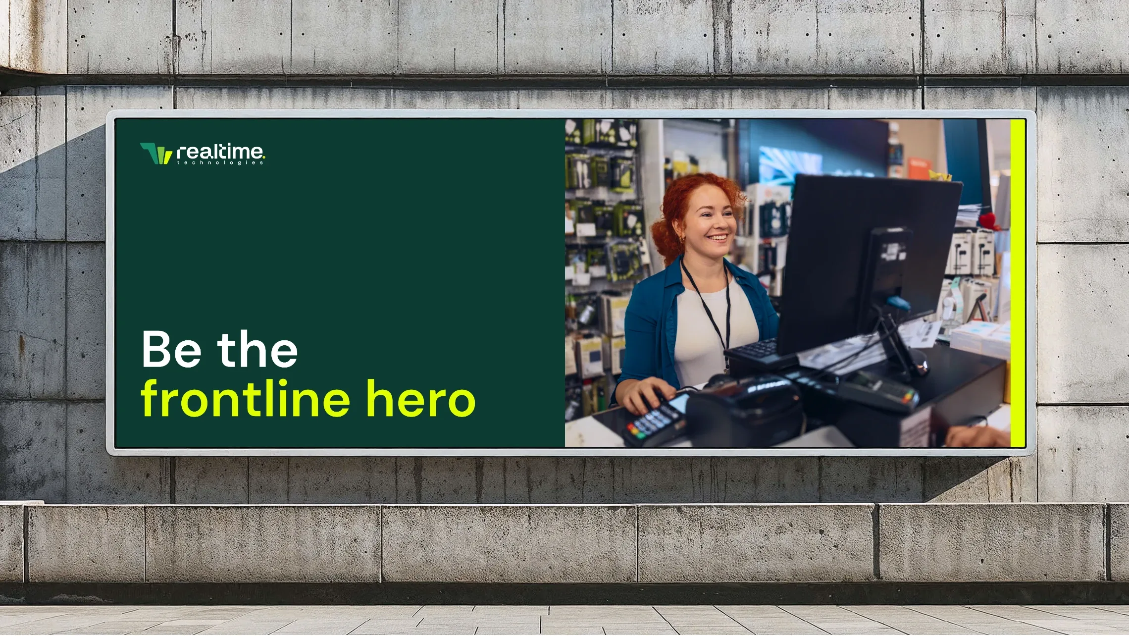 Realtime billboard: “Be the frontline hero”