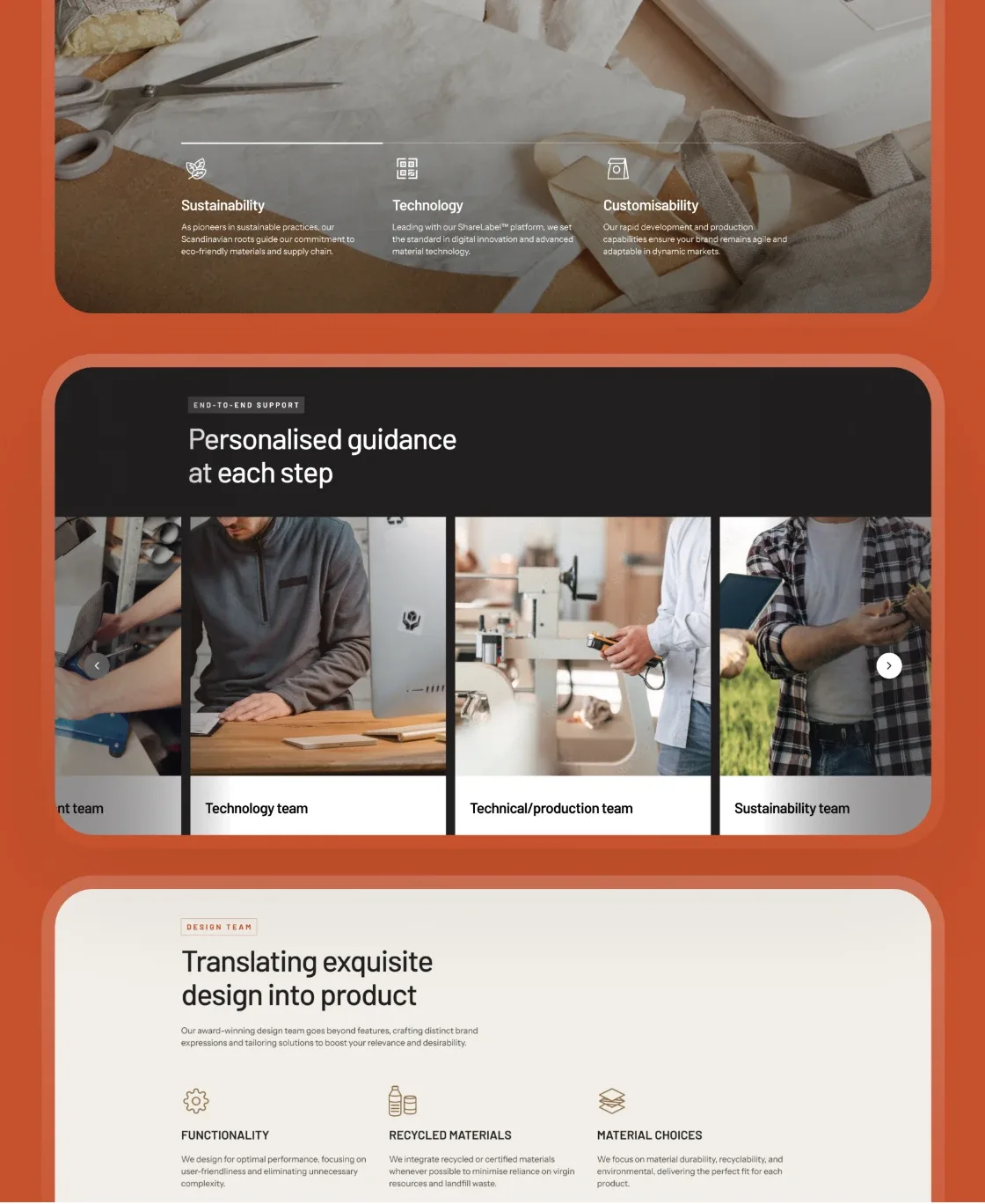Rudholm pages about personalised guidance and translating design into product
