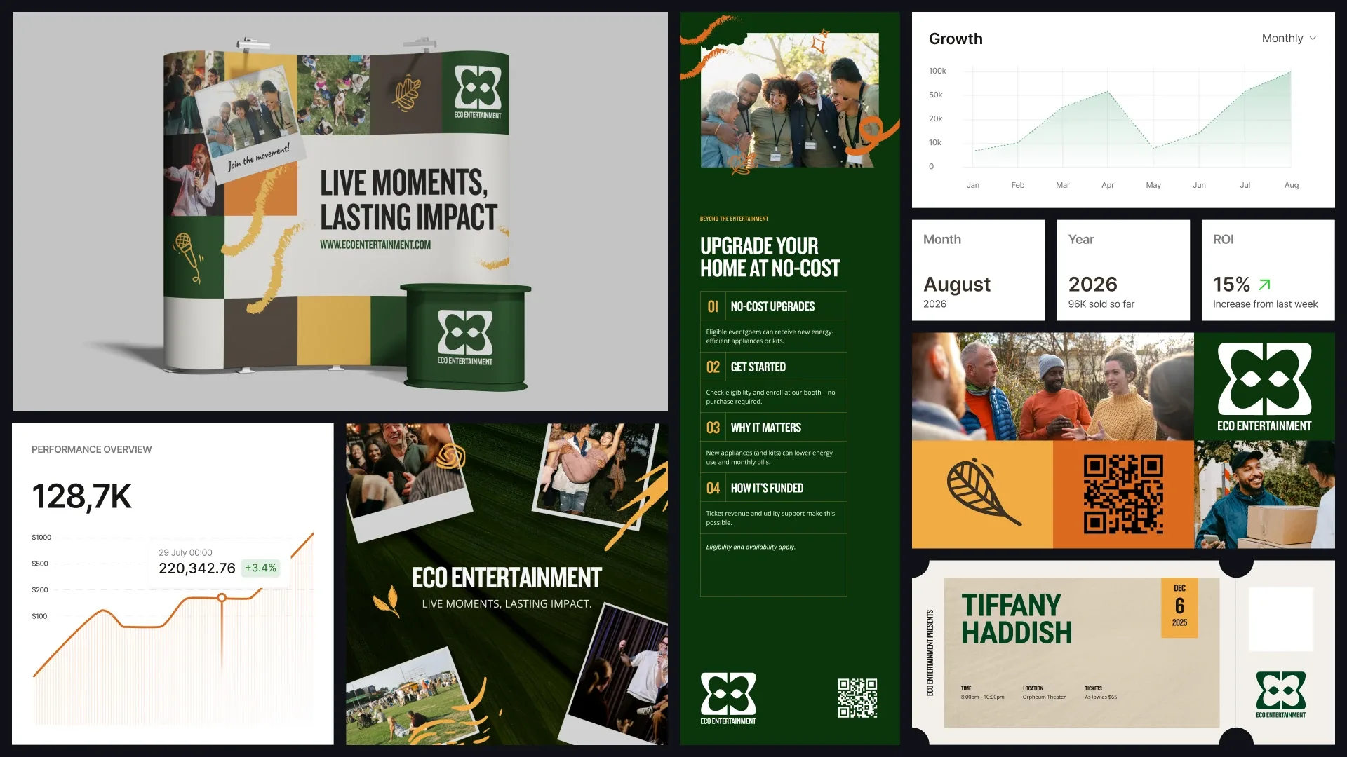 Eco Entertainment campaign and marketing materials created by 500 Designs