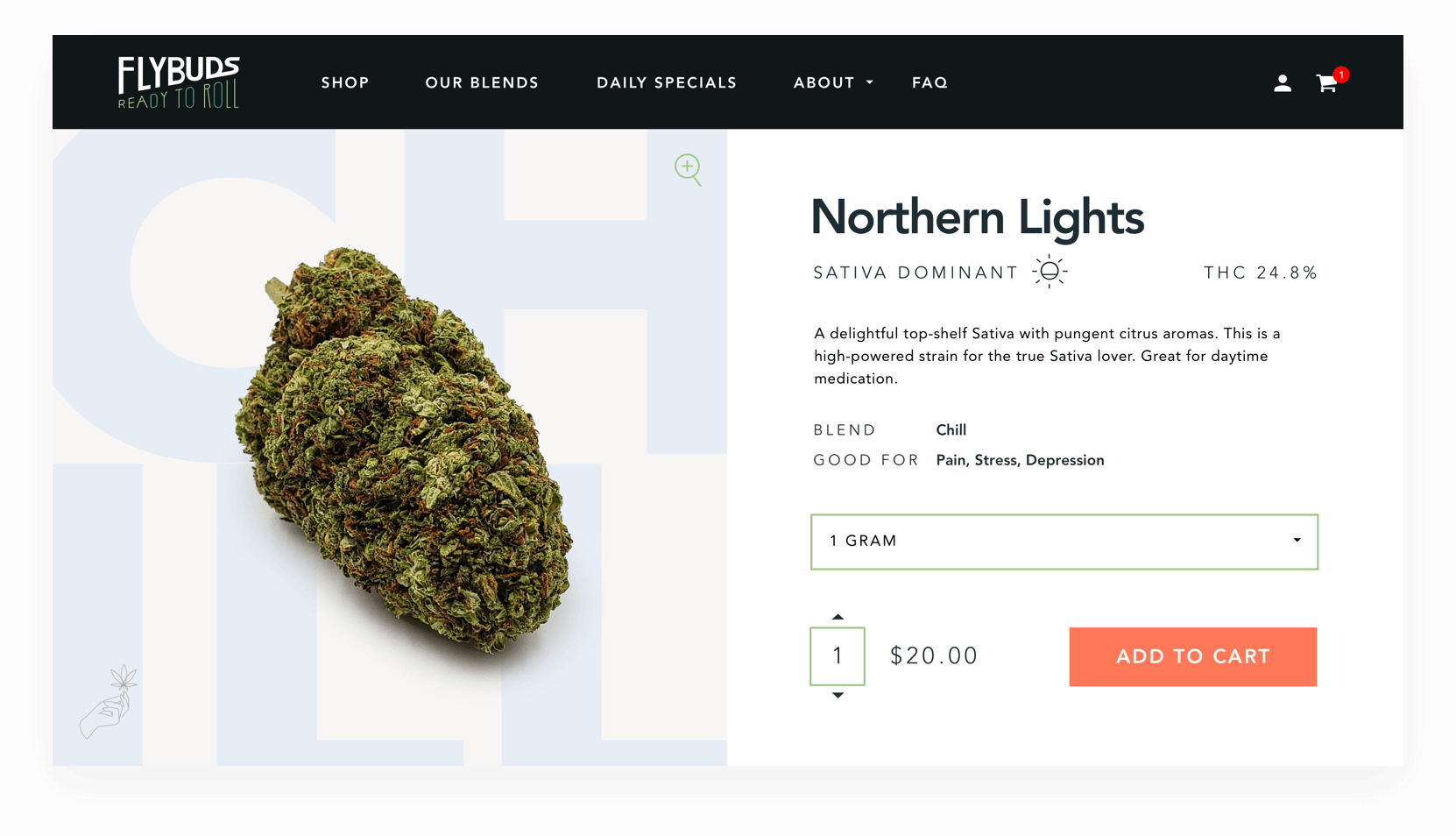 Flybuds Northern Lights Product page