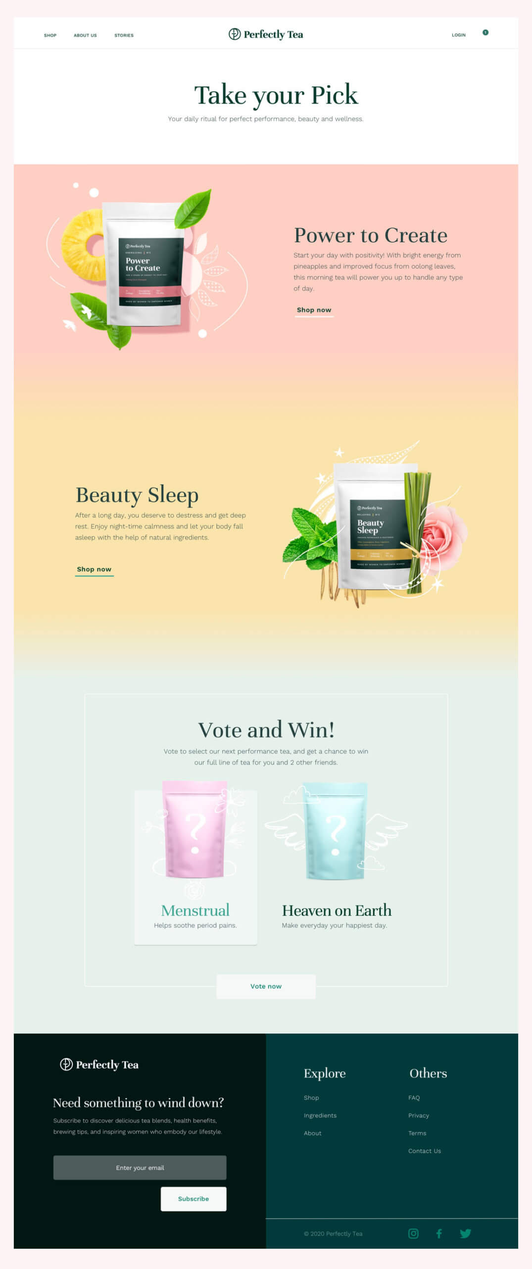 Perfectly Tea site Product Page