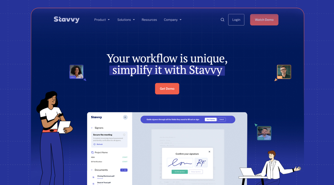 Stavvy homepage in laptop view